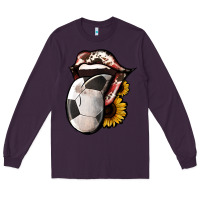 Plum Soccer Tongue Long Sleeve Tee - Jasminsmagicworld