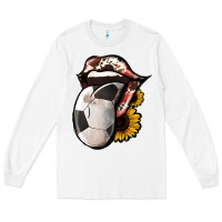 White Soccer Tongue Long Sleeve Tee - Jasminsmagicworld