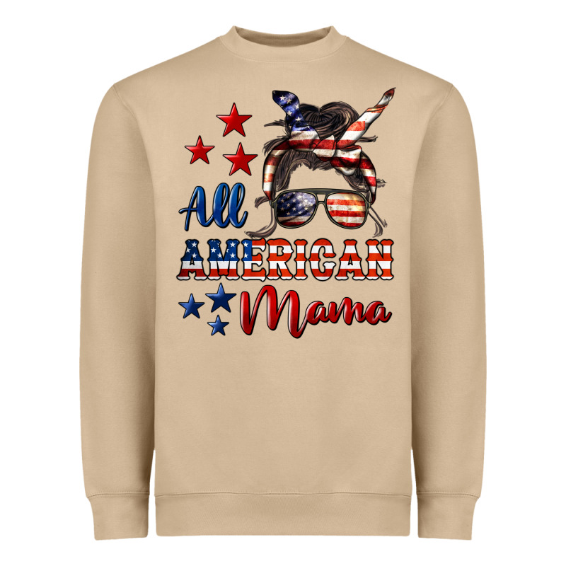 All American Mama Mother's Day Heavyweight Sweatshirt by LillyAllenDesigns | Teevron
