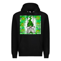 Black St. Patricks Day Gnome Premium Hoodie - CowhideDigitalArt
