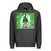 Charcoal Heather St. Patricks Day Gnome Premium Hoodie - CowhideDigitalArt