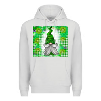 Dove Grey St. Patricks Day Gnome Premium Hoodie - CowhideDigitalArt