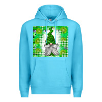 Ocean Blue St. Patricks Day Gnome Premium Hoodie - CowhideDigitalArt