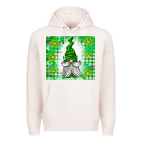 Pale Pink St. Patricks Day Gnome Premium Hoodie - CowhideDigitalArt