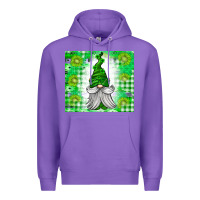Purple St. Patricks Day Gnome Premium Hoodie - CowhideDigitalArt