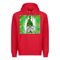 Red St. Patricks Day Gnome Premium Hoodie - CowhideDigitalArt