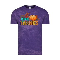 Cloud Purple give thanks Vintage Tee - CowGirlArtShop