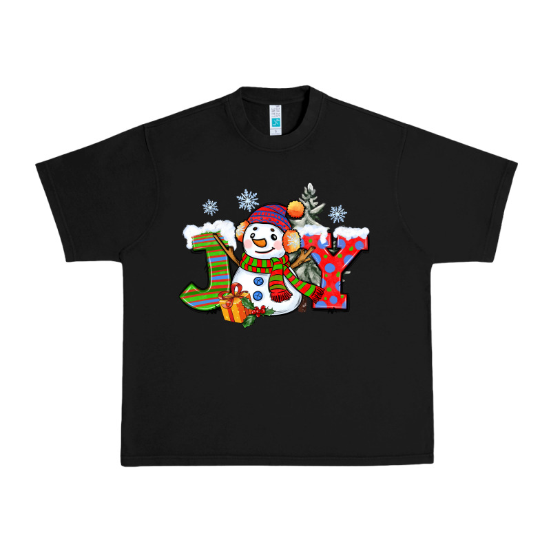 Christmas Joy Snowman Urban Heavy Tee by CowGirlArtShop | Teevron