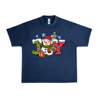 Navy christmas joy snowman Urban Heavy Tee - CowGirlArtShop
