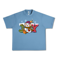 Pebble Blue christmas joy snowman Urban Heavy Tee - CowGirlArtShop
