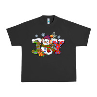 Pigment Black christmas joy snowman Urban Heavy Tee - CowGirlArtShop