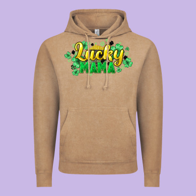 Lucky Mama Mother's Day Vintage Hoodie Designed By Howdyjamesfarm