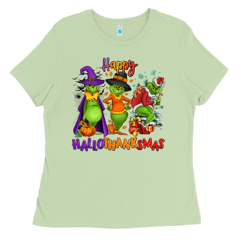 Happy Hallothanksmas Ladies Tee by NancyCooperArtShop | Teevron