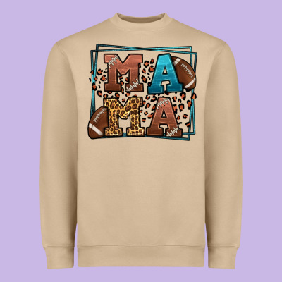 American Football Mama Mother's Day Heavyweight Sweatshirt Designed By Lillyallendesigns