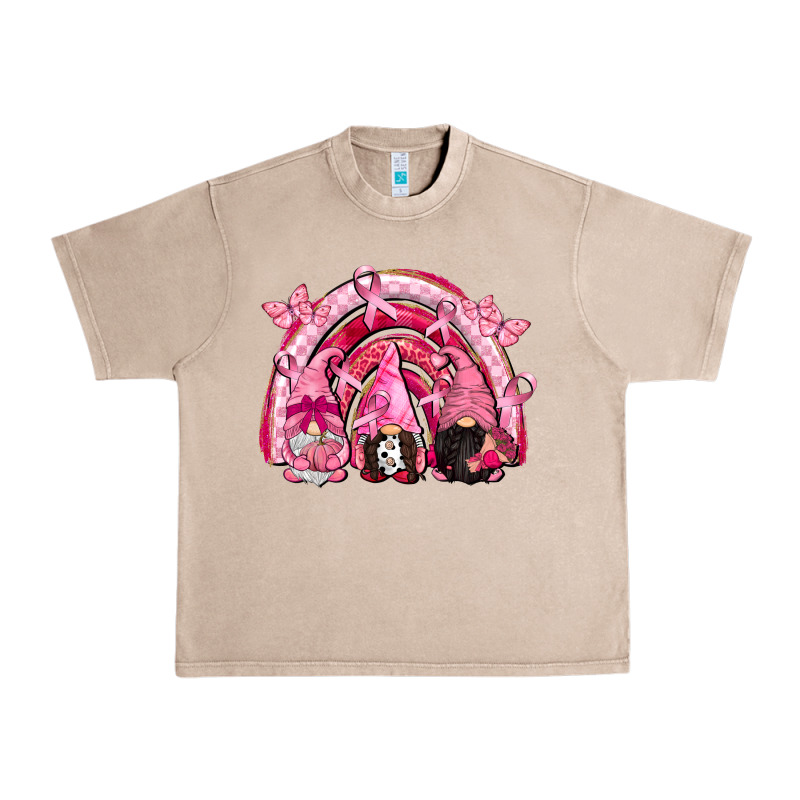 Gnomes Rainbow Breast Cancer Urban Heavy Tee by CowGirlArtShop | Teevron