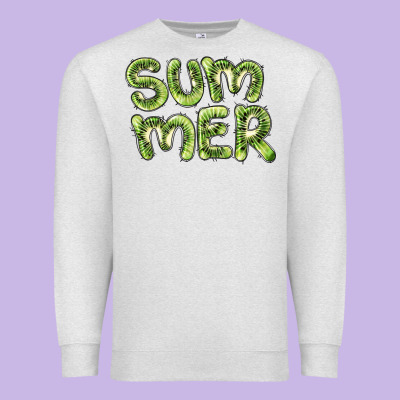 Summer Kiwi Premium Sweatshirt Designed By Barkaloodesign