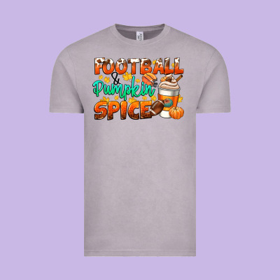 Football Pumpkin Spice Vintage Tee Designed By Cowgirlartshop