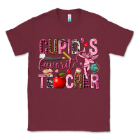 Burgundy Cupid's Favorite Teacher Valentine's Day Classic Tee - HowdyJamesFarm