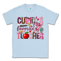 Dusty Blue Cupid's Favorite Teacher Valentine's Day Classic Tee - HowdyJamesFarm