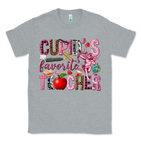 Heather Grey Cupid's Favorite Teacher Valentine's Day Classic Tee - HowdyJamesFarm