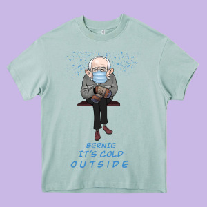 Bernie It's Cold Outside Heavy Core Tee Designed By Bettercallsaul