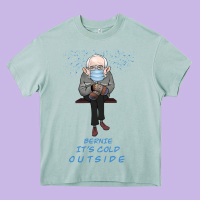 Bernie It's Cold Outside Heavy Core Tee Designed By Bettercallsaul