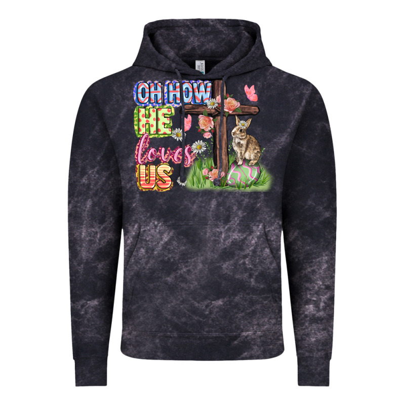 Oh How He Loves Us Easter Day Vintage Hoodie by CowGirlArtShop | Teevron