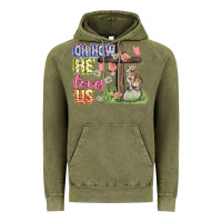 Vintage Olive Oh how he loves us Easter Day Vintage Hoodie - CowGirlArtShop