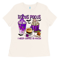 Bone Hocus Pocus I Need Coffee to Focus Ladies Tee - texasbilliewilder