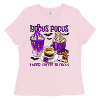 Hocus Pocus I Need Coffee To Focus Ladies Tee | Teevron