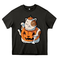 Asphalt cute kawaii maneki neko cat halloween pumpkin costume boys Heavy Core Tee - trangStudio