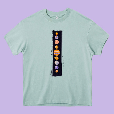 Planets Colour Heavy Core Tee Designed By Bettercallsaul