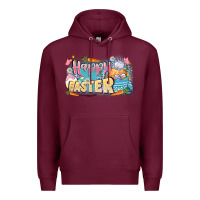 Burgundy Happy Easter Premium Hoodie - LillyAllenDesigns