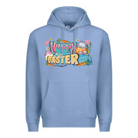 Colony Blue Happy Easter Premium Hoodie - LillyAllenDesigns