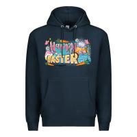 Navy Happy Easter Premium Hoodie - LillyAllenDesigns