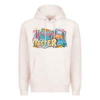 Pale Pink Happy Easter Premium Hoodie - LillyAllenDesigns