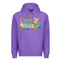 Purple Happy Easter Premium Hoodie - LillyAllenDesigns