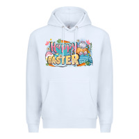 White Happy Easter Premium Hoodie - LillyAllenDesigns