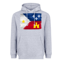Heather Grey louisiana flag background Heavyweight Hoodie - BarkalooDesign