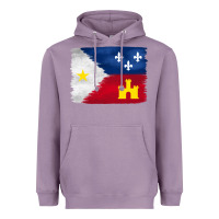 Lavender louisiana flag background Heavyweight Hoodie - BarkalooDesign