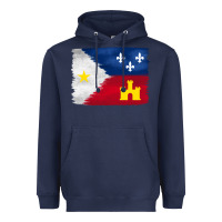 Louisiana Flag Background Heavyweight Hoodie | Teevron