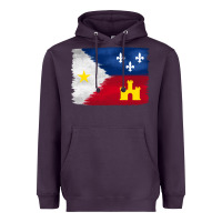 Plum louisiana flag background Heavyweight Hoodie - BarkalooDesign