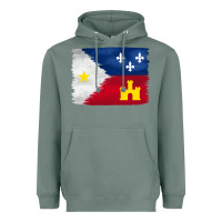Sage louisiana flag background Heavyweight Hoodie - BarkalooDesign