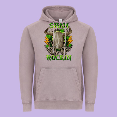 Sham Rockin St. Patrick's Day Vintage Hoodie Designed By Cowgirlartshop