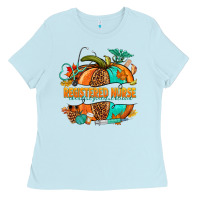 Baby Blue registered nurse pumpkin Ladies Tee - NancyCooperArtShop