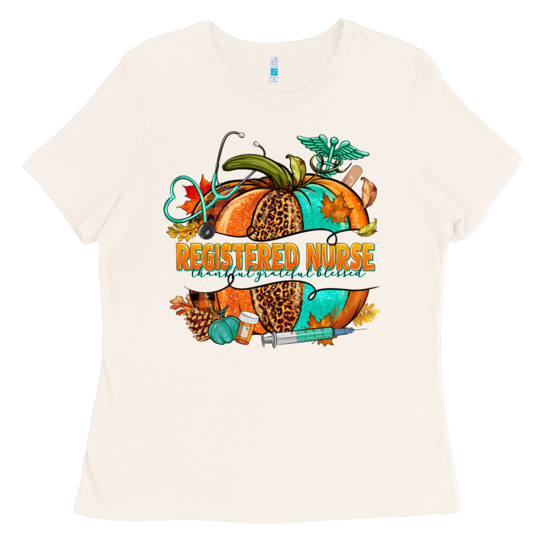 Registered Nurse Pumpkin Ladies Tee by NancyCooperArtShop | Teevron