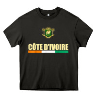Asphalt Cote d_Ivoire National Flag Ivory Coast Coat Of Arms Gift Heavy Core Tee - trangStudio