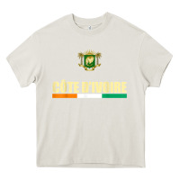 Cream Cote d_Ivoire National Flag Ivory Coast Coat Of Arms Gift Heavy Core Tee - trangStudio