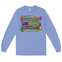 Colony Blue louisiana louisiana louisiana mardi gras Long Sleeve Tee - OliviaCreatesArt
