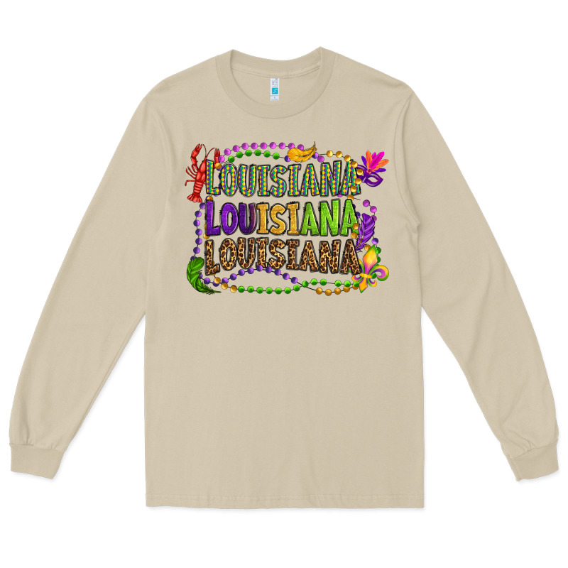 Louisiana Louisiana Louisiana Mardi Gras Long Sleeve Tee by OliviaCreatesArt | Teevron